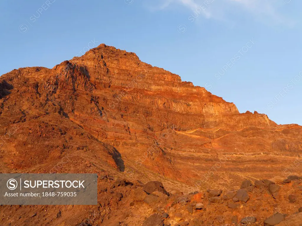 Cliff of Riscos de La Merica, Valle Gran Rey, La Gomera, Canary Islands, Spain, Europe