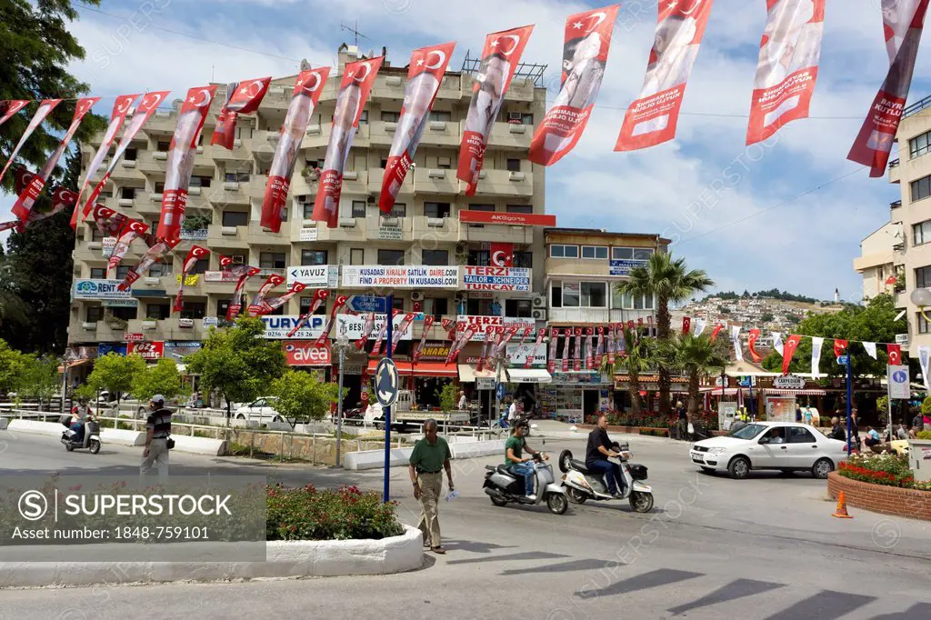 Town centre of Kusadasi, Aydin Province, Turkey, Asia
