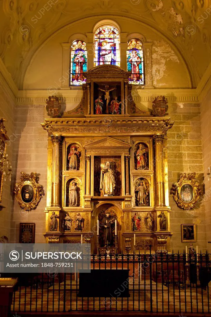 Chapel in Málaga Cathedral, Catedral de la Encarnación, Málaga, Andalucia, Spain, Europe