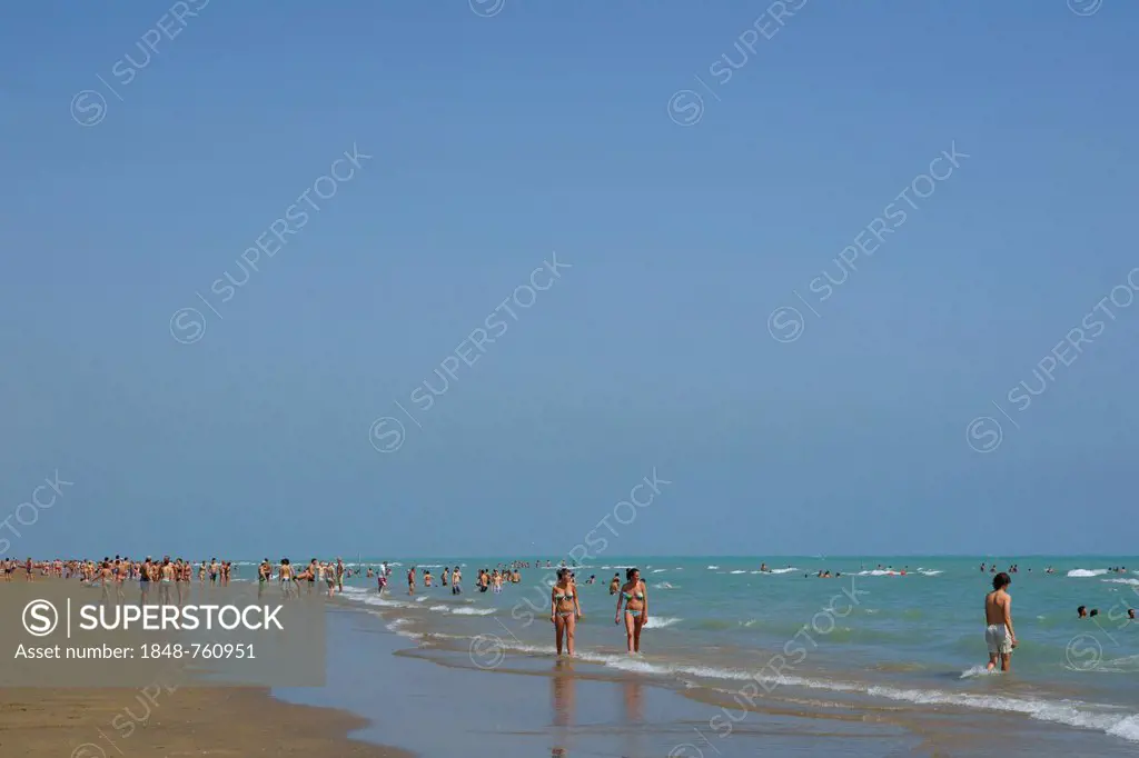 Tourists on the beach