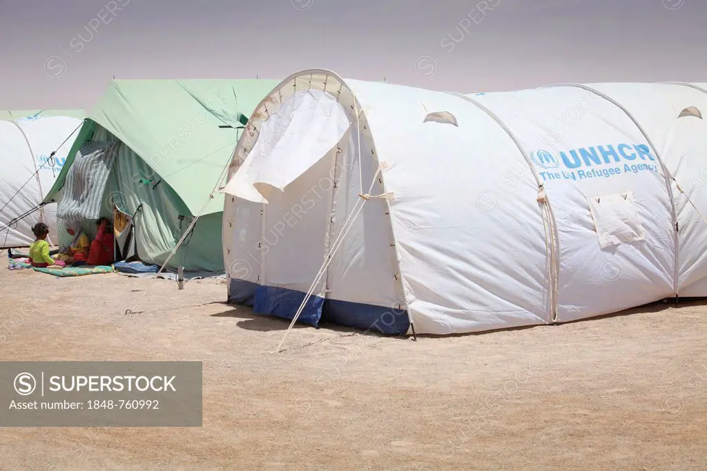 UNHCR refugee camp for refugees of the Libyan civil war