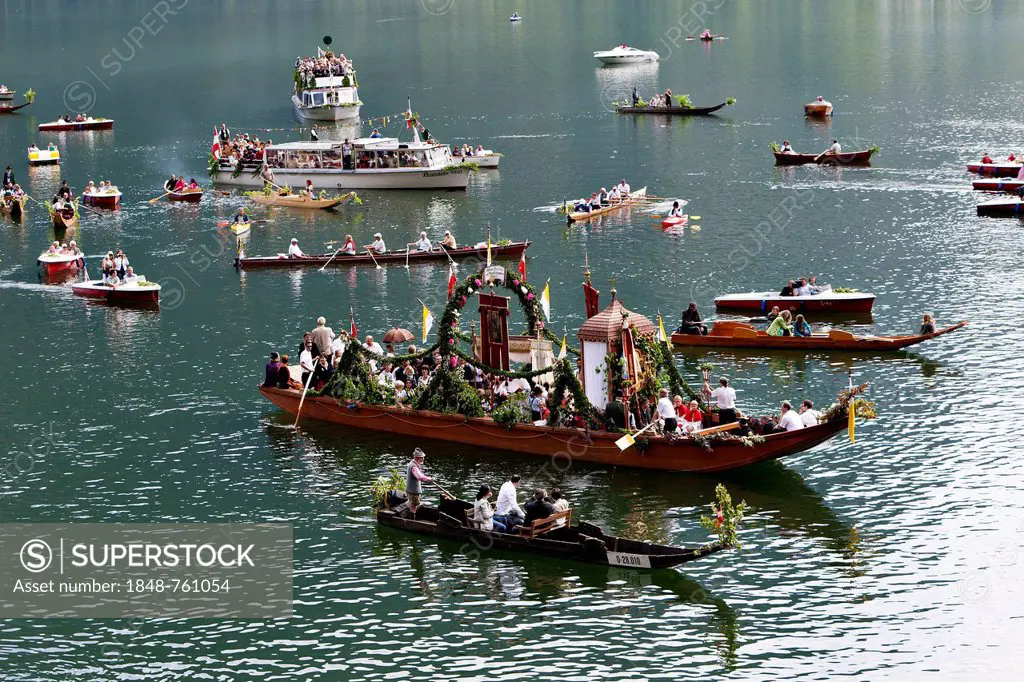 Corpus Christi procession on Lake Hallstatt