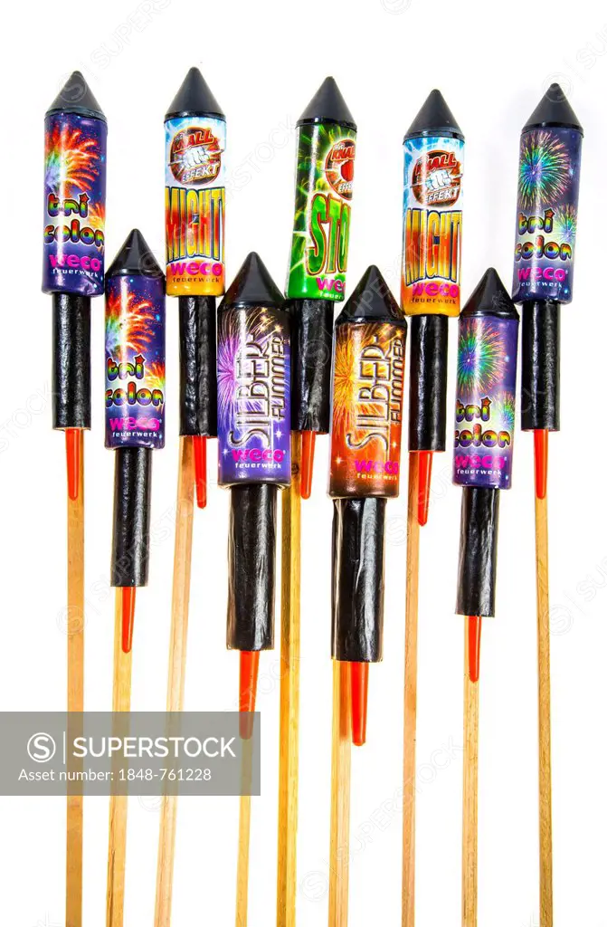 Various rocket fireworks