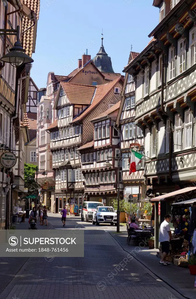Historic town centre with half-timbered houses