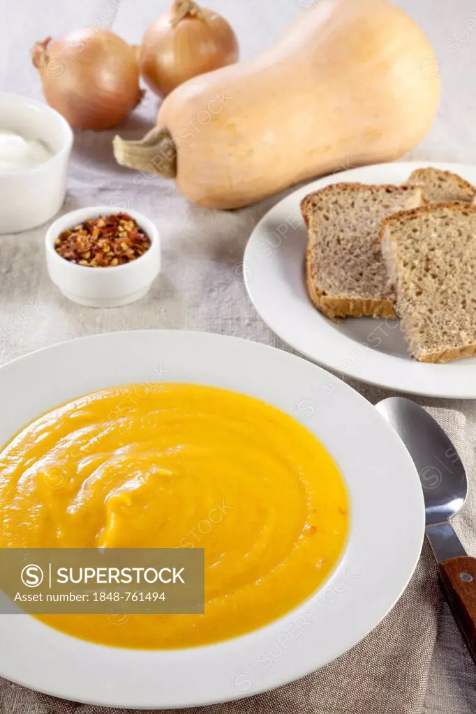 Butternut squash soup with chili - recipe file available