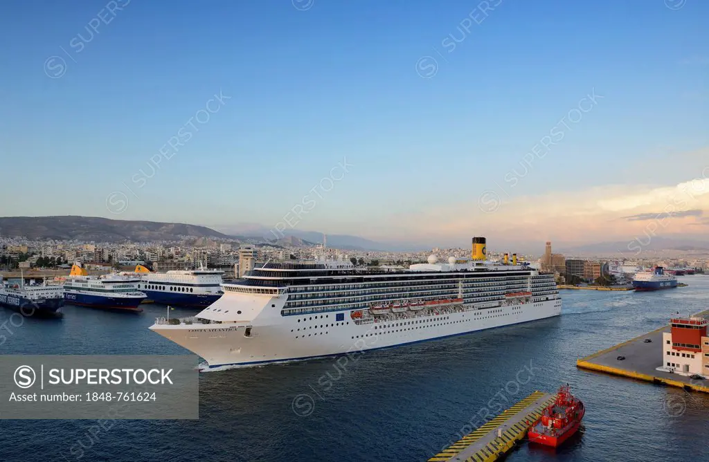 Costa Atlantica cruise ship in the port of Piraeus, Greece, Europe