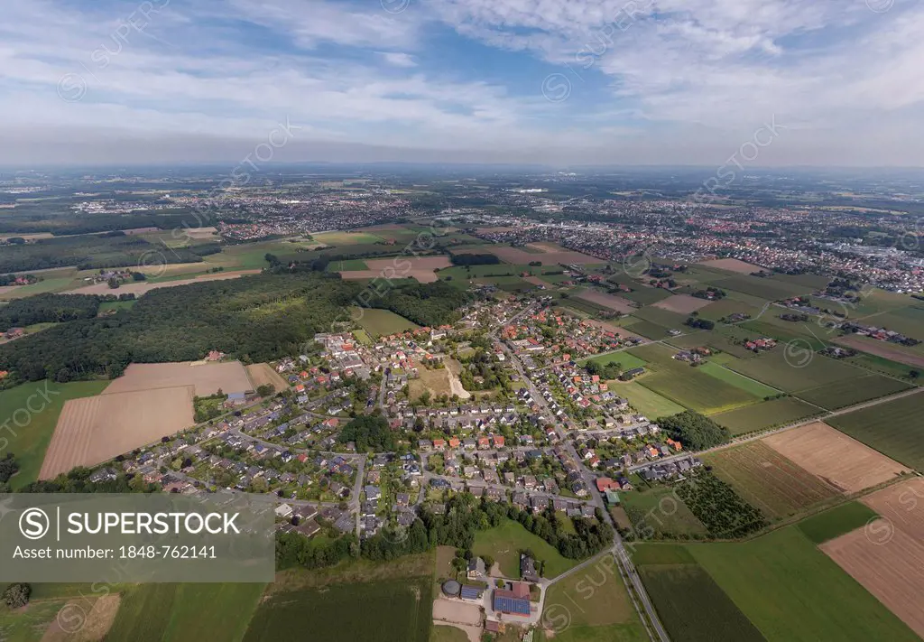 Aerial view, Sankt Vit, Rheda-Wiedenbrueck, North Rhine-Westphalia, Germany, Europe