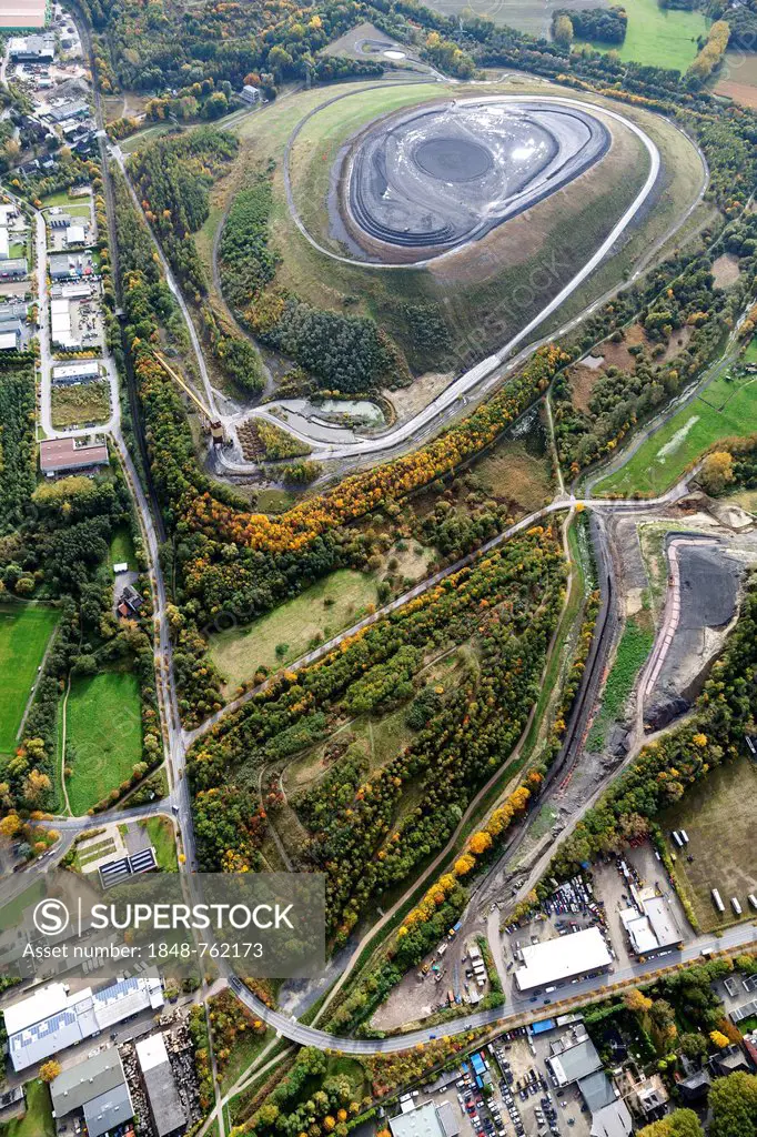 Aerial view, Hahnenbach, Gladbeck, Ruhr area, North Rhine-Westphalia, Germany, Europe