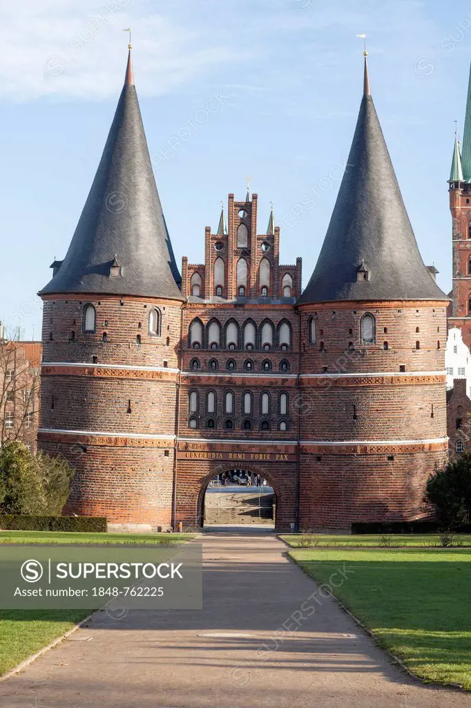 Holstentor, or Holsten Gate, Luebeck, Schleswig-Holstein, Germany, Europe