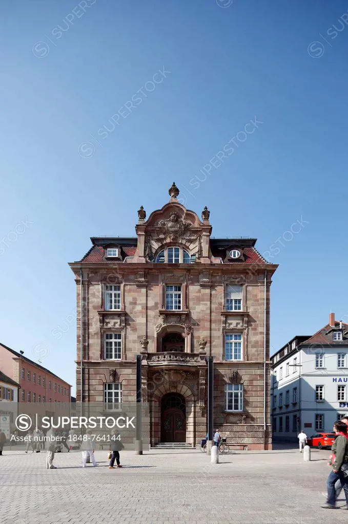 Stadthaus, council building, in Maximilianstrasse street, east façade of the cathedral square, Domplatz, Speyer, Rhineland-Palatinate, Germany, Europe