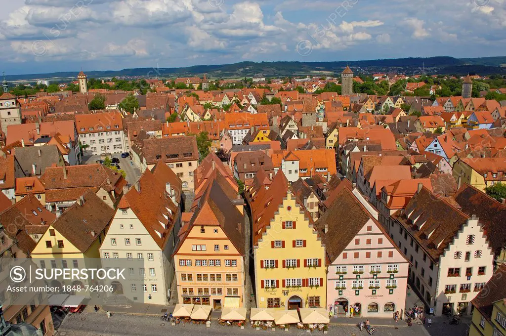 Rothenburg ob der Tauber, Romantic Road, Romantische Strasse, Franconia, Bavaria, Germany, Europe