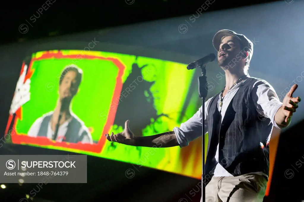 German soul singer and songwriter Michael Schuppach, alias MC Donet, performing live at Energy Stars For Free in Hallenstadion, Zurich, Switzerland, E...