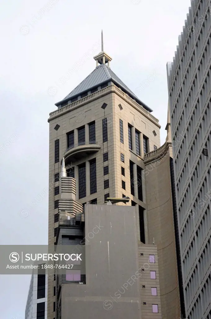 Entertainment Building, tower of an office building on Queen's Road Central, Chung Wan, Central District, Hong Kong Island, Hong Kong, China, Asia