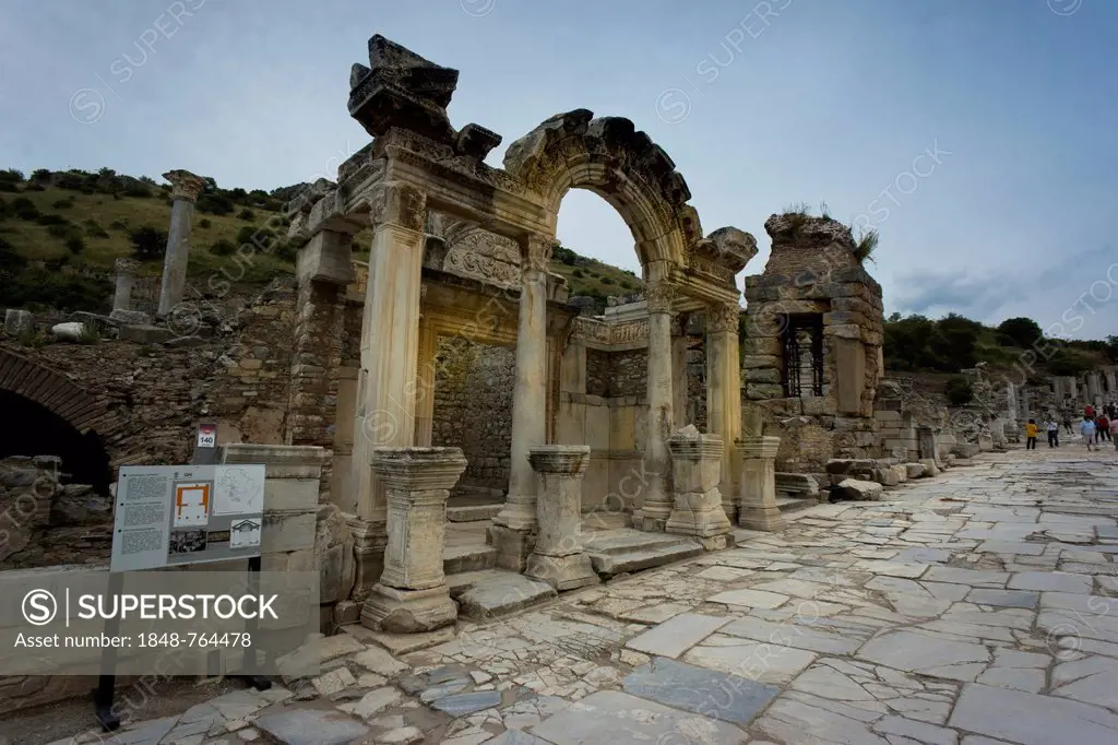 Temple of Hadrian, ancient city of Ephesus, Efes, Izmir province, Turkey, Asia