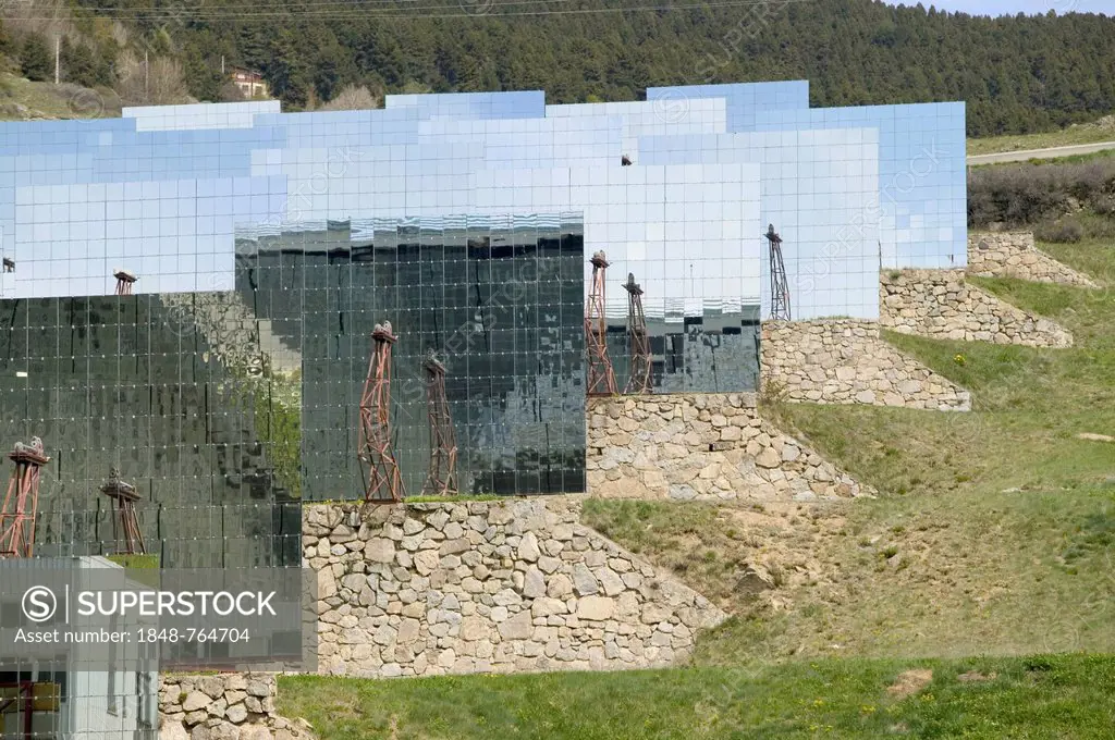Font Romeu, Odeillo, world´s largest solar furnace, CNRS, Centre national de la recherche scientifique, Catalunya del Nord (Northern Catalonia), Franc...