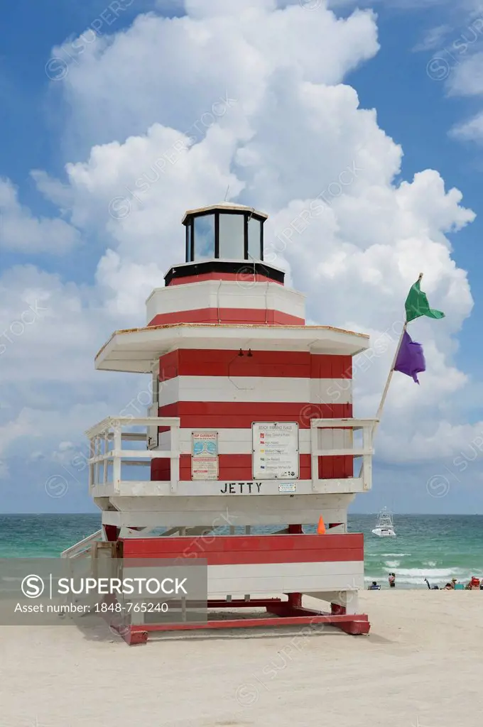 Watchtower, The Jetty, Miami Rescue Tower, South Beach, Miami, Florida, USA