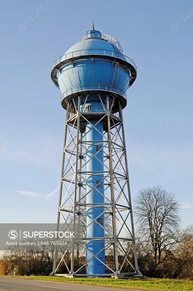 Historic water tower, industrial monument, Ahlen, Muensterland region, North Rhine-Westphalia, Germany, Europe, PublicGround