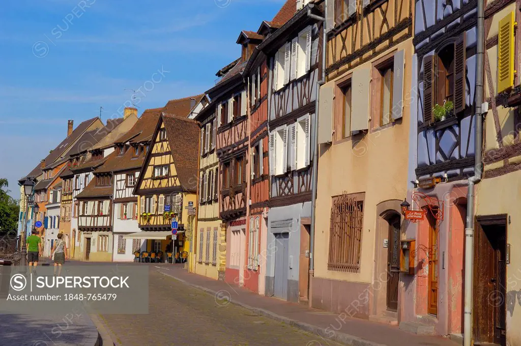 Street, Little Venice, La Petite Venise, Colmar, Alsace, Haut-Rhin, France, Europe
