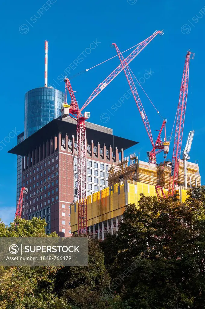 Construction site of Taunus Tower in Frankfurt am Main, Hesse, Germany, Europe, PublicGround