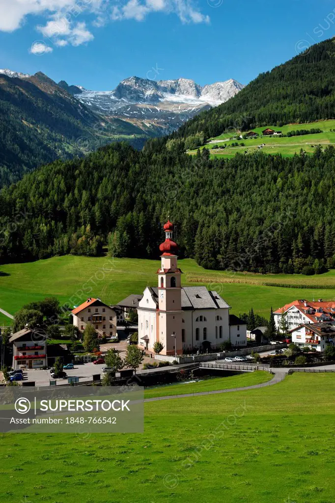 Parish church, St. Johann, Zillertal Alps