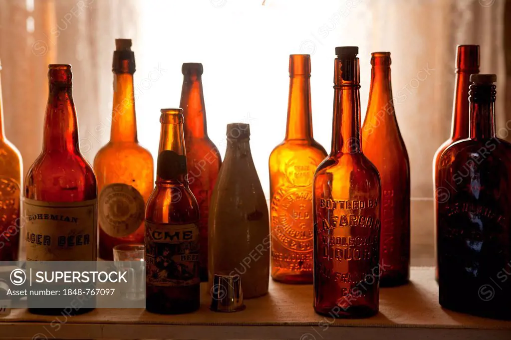 Old bottles, ghost town of Bodie