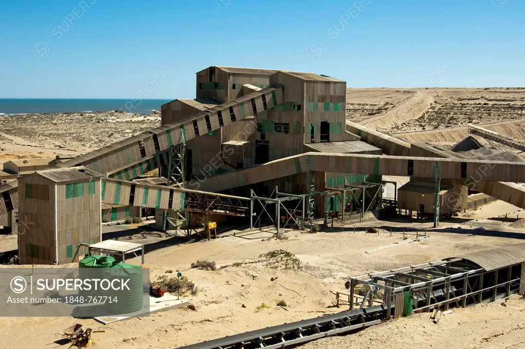 Abandoned industrial site of a diamond mine, De Beers Namaqualand Mines
