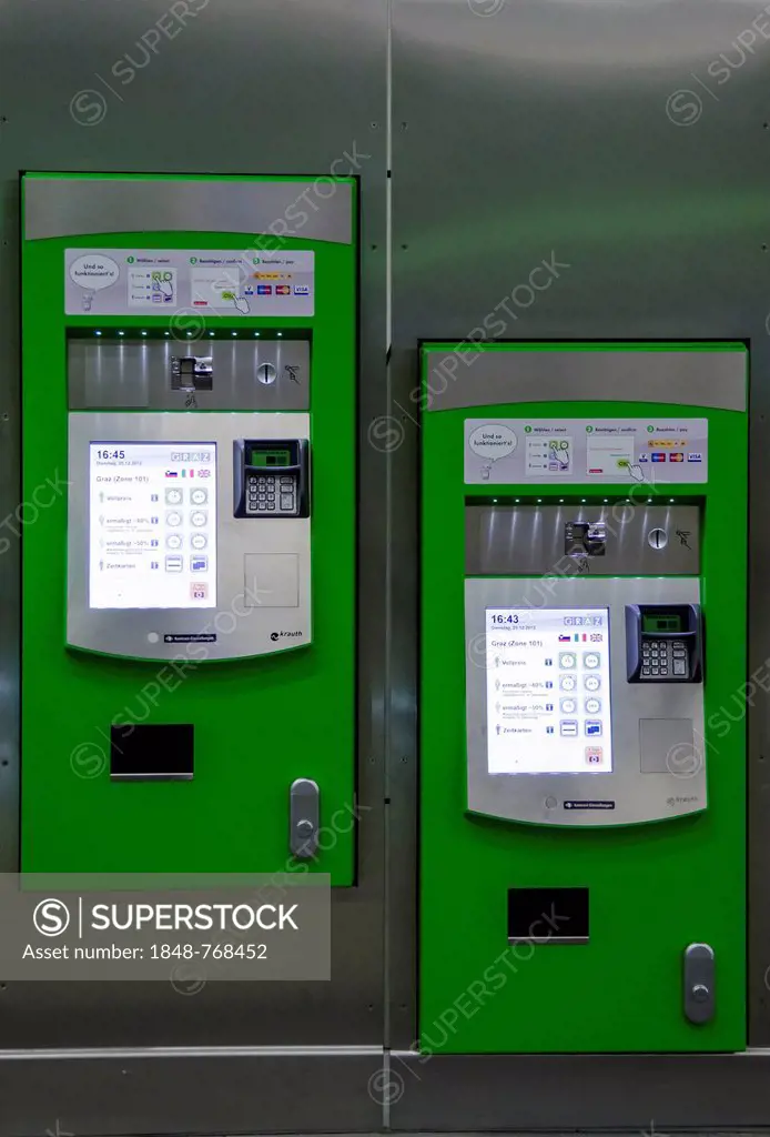 Ticket vending machines, Graz Central Station