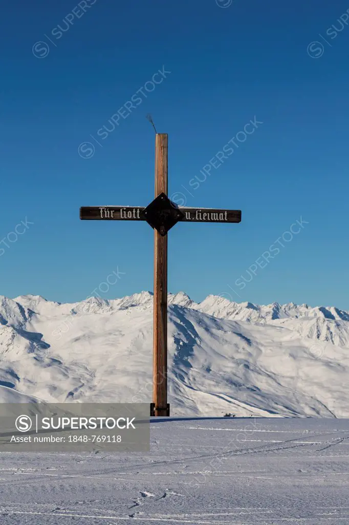 Summit cross at Axamer Lizum, Olympic downhill run