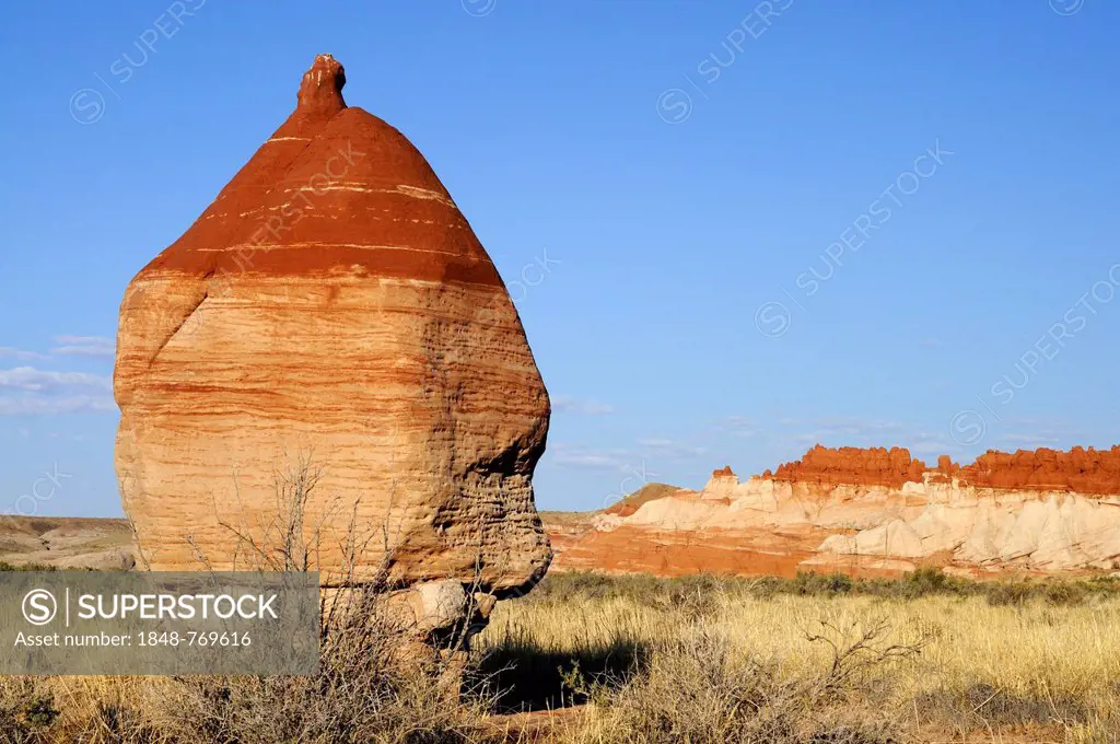 Colourful sandstone boulder, sandstone formations