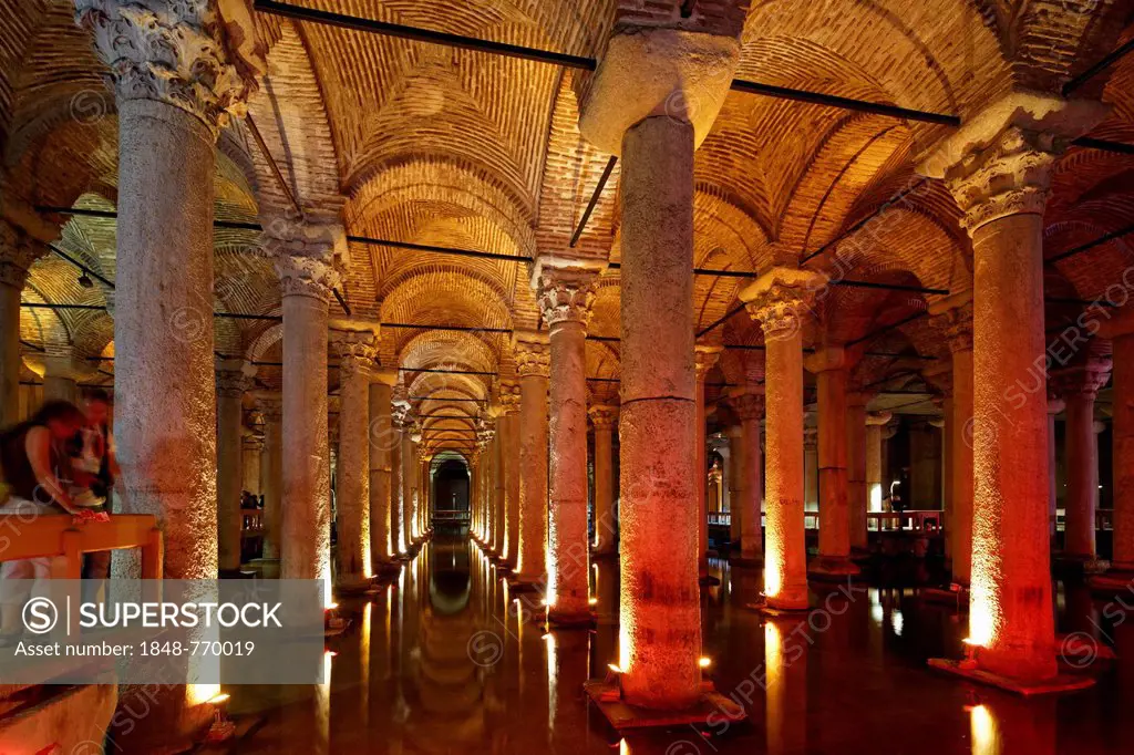 Yerebatan Cistern or Basilica Cistern, also Sunken Palace