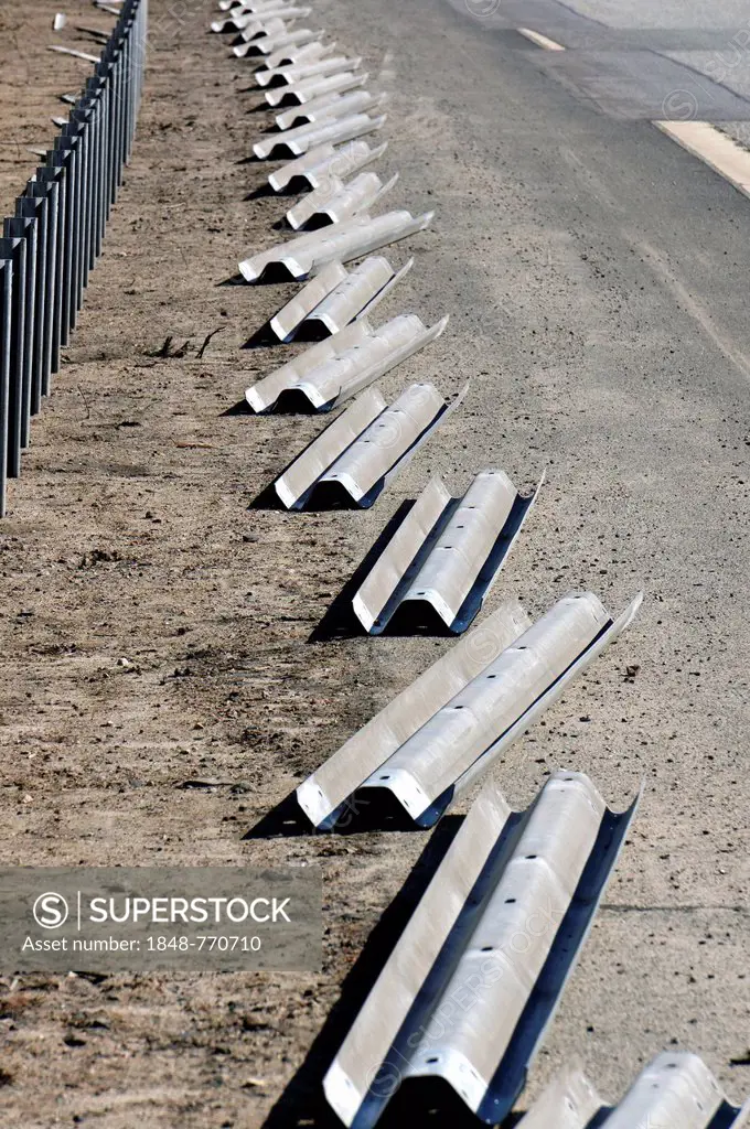 Dismantled street barriers