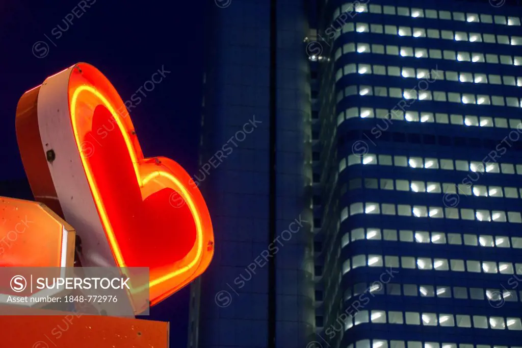 Heart-shaped light, red light district