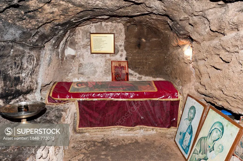 Greek Orthodox Cathedral, tomb, crypt, grave of St. Barnabas underneath the burial church