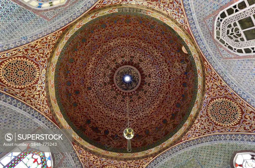 Ceiling dome in the private rooms of Sultan Marad III, harem, Topkapi Palace, Topkapi Sarayi