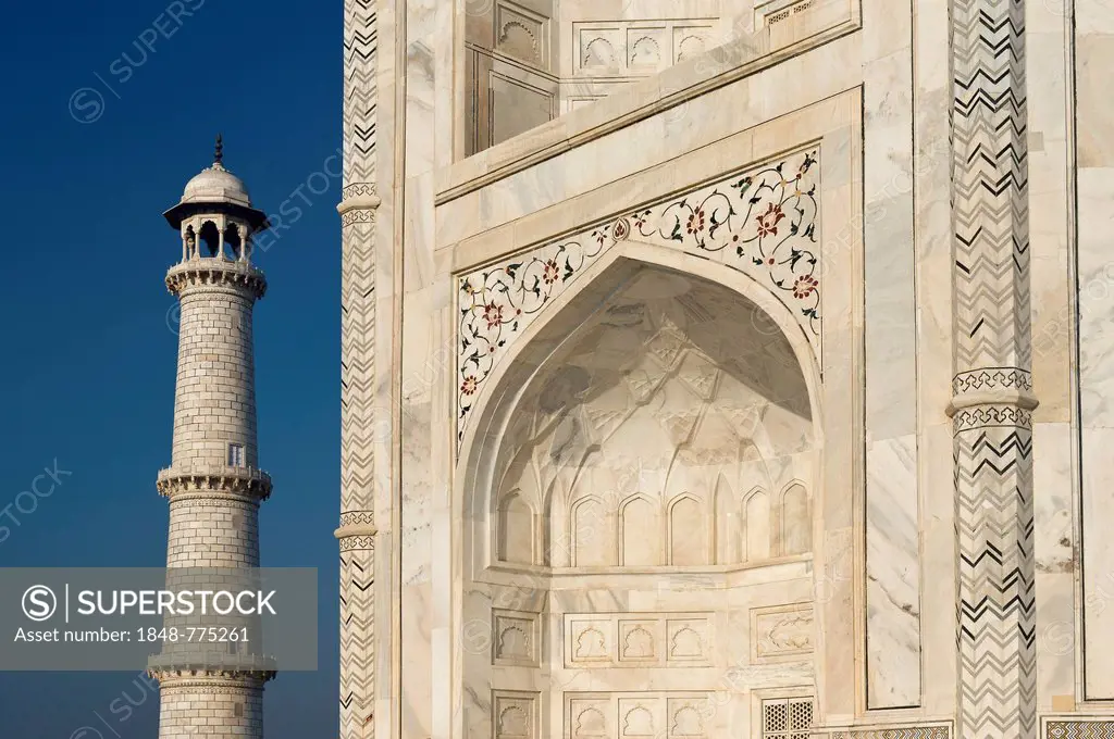 Minaret, Taj Mahal, mausoleum, UNESCO World Heritage Site