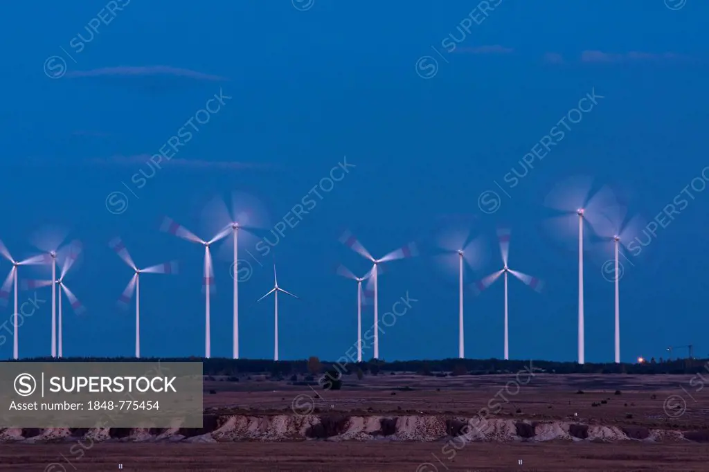 Wind turbines at Cottbus-Nord Coal Mine