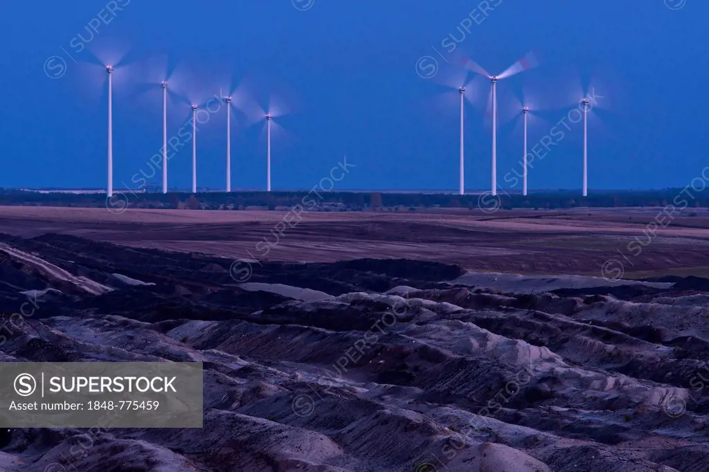 Wind turbines at Cottbus-Nord Coal Mine