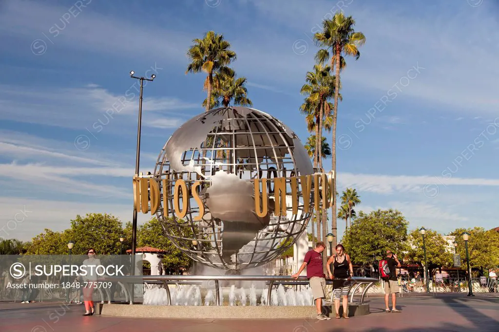 Universal globe, entrance to the Universal Studios Hollywood amusement park
