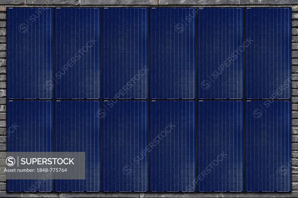 Solar panels on a wall