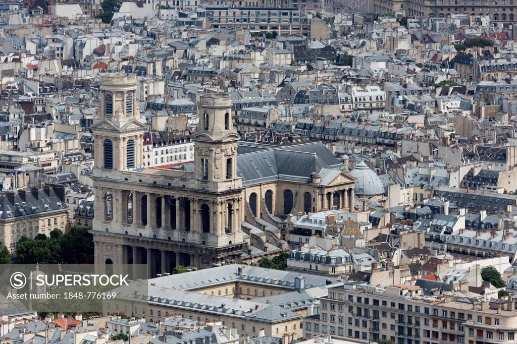 Parish Church of Saint-Sulpice seen from Tour Montparnasse tower