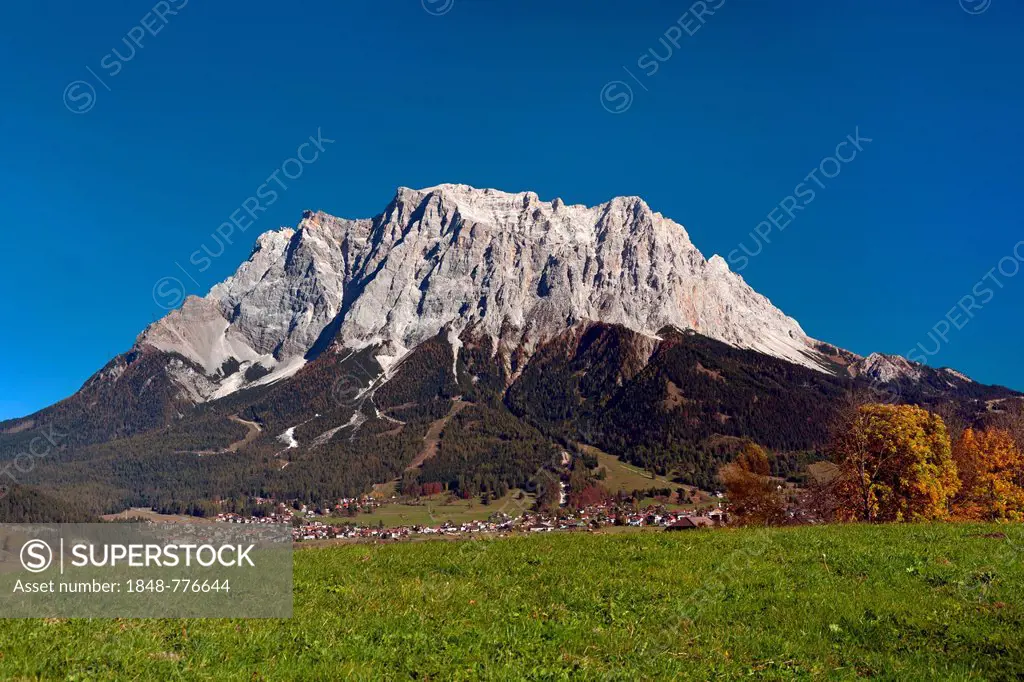 Ehrwald, Zugspitze massif, Zugspitze Mountain, Wetterstein Range