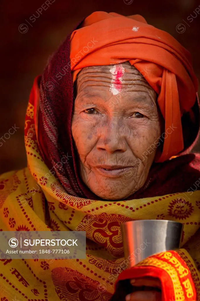 Female sadhu, portrait