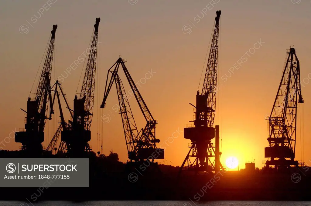 Port of Odessa at sunset