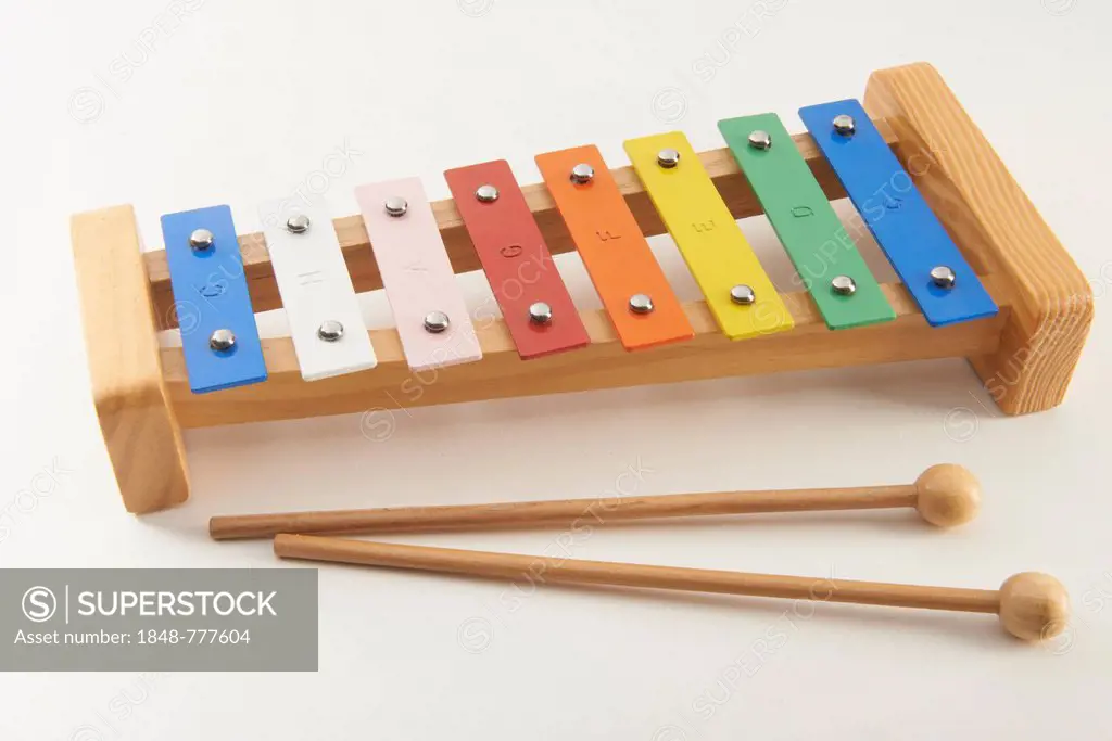 Colourful glockenspiel, xylophone for children