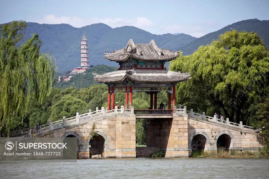 View of the mountains of the Summer Palace