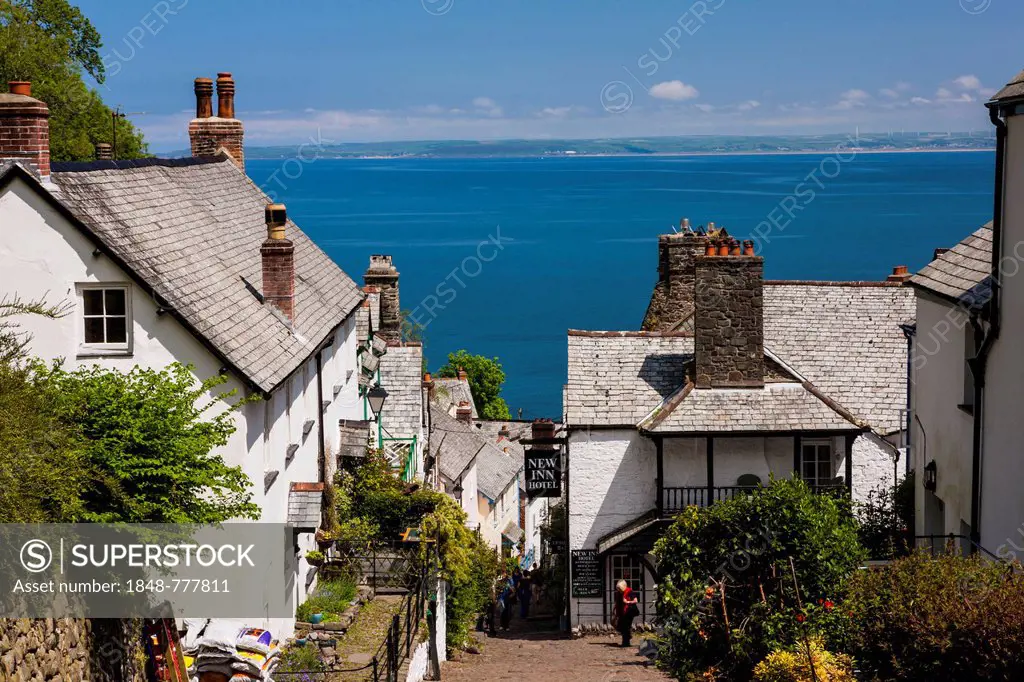 View of Clovelly and the sea