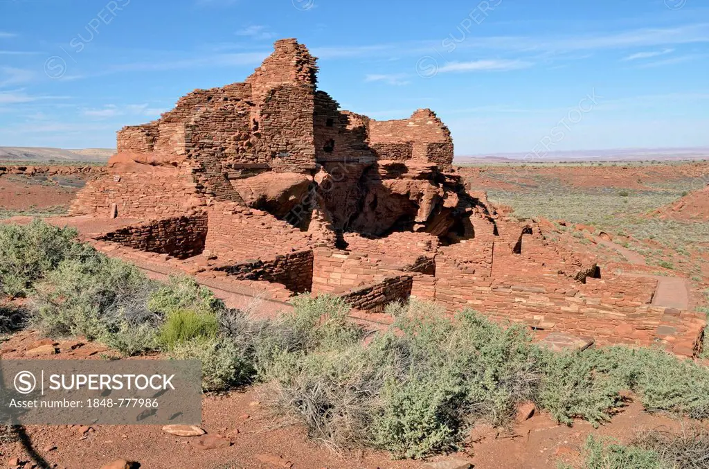 Wupatki Pueblo, historic remains of a residential area of the Sinagua