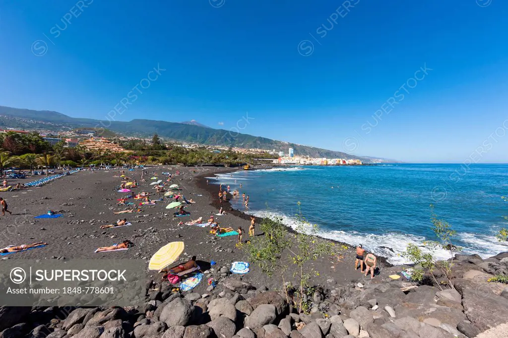 Playa Jardin beach in Puerto de la Cruz