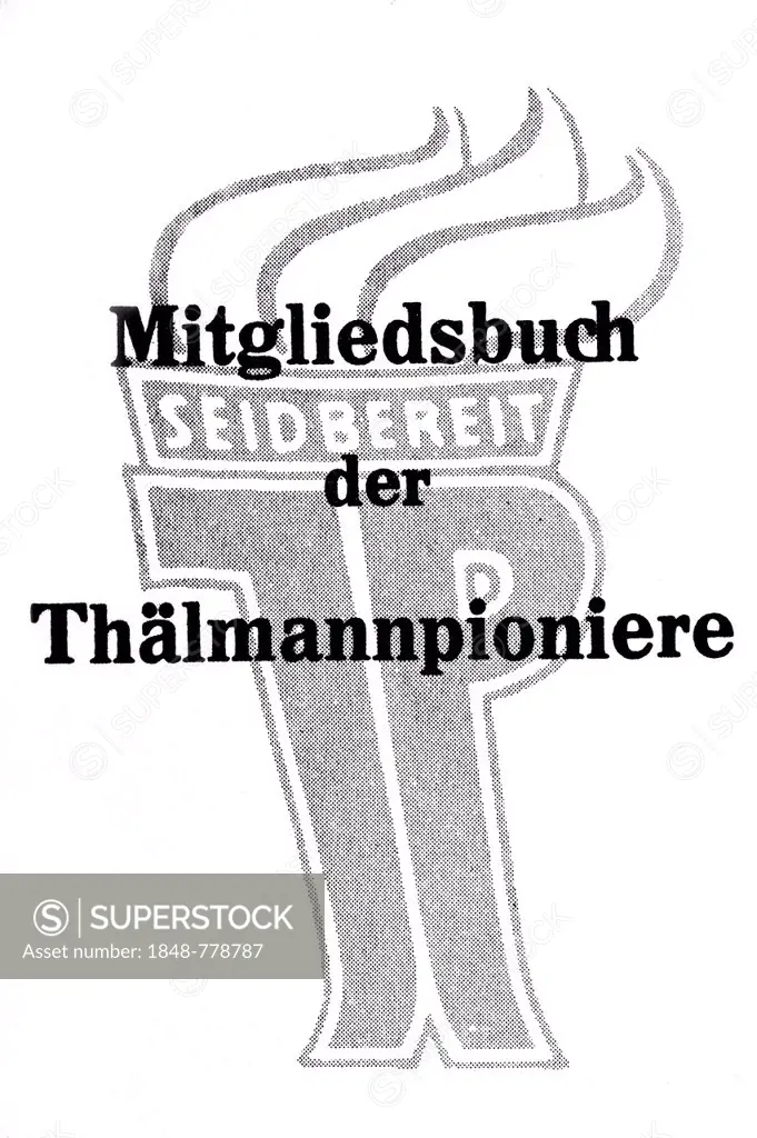 Logo of the Thaelmann Pioneers in a members book