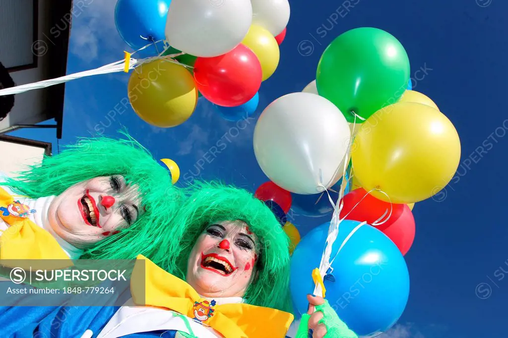 Clowns at a traditional carnival parade